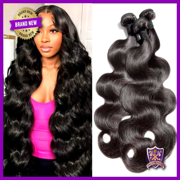 Brazilian Virgin Human Hair Extensions 16 18 20 Inch Body Wave Bundles main image 5
